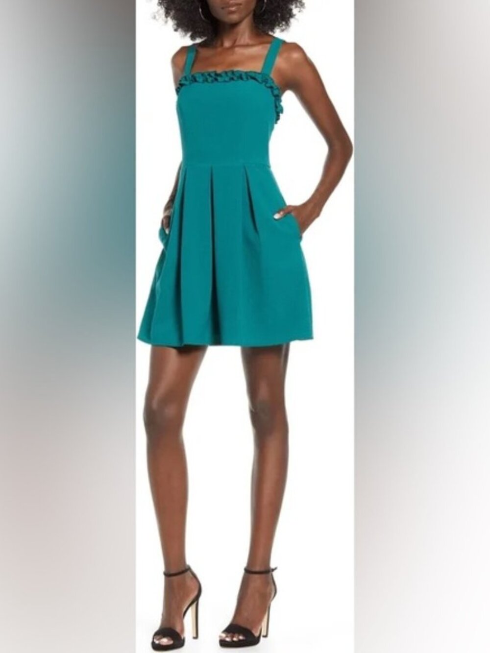 Hunter Green Pleated Dress